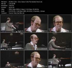 Elton John - Sorry Seems to Be the Hardest Word