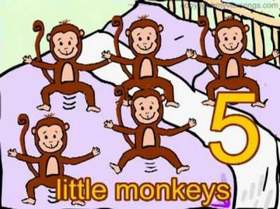 Knock Knock English - Five Little Monkeys