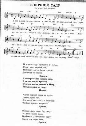 Рождественская песенка (слова и музыка В. Шишкарева) - В ночном саду